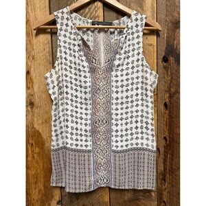 Rose & Olive Medallion Women Size S Flowy Boho Minimalist Office Classic Preppy